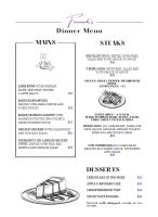 una pagina di un menu per un ristorante di dim sum di Quality Hotel Regent Rockhampton a Rockhampton