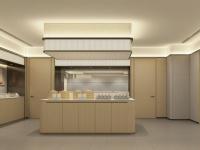 um lobby de uma loja com um balcão com comida em 全季北京亦庄荣华南路酒店 em Pequim