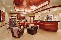 a hair salon with chairs and a barber shop at Harrah's Lake Tahoe Hotel & Casino in Stateline
