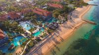 an aerial view of a resort on the beach at Conrad Bali in Nusa Dua