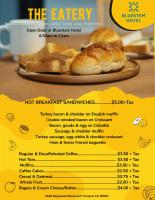 ein Flyer für eine Bäckerei mit Brot auf einem Tisch in der Unterkunft Bluestem Hotel Torrance Los Angeles, an Ascend Collection Hotel in Torrance