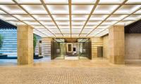 a lobby of a building with glass doors at The Prince Gallery Tokyo Kioicho, a Luxury Collection Hotel in Tokyo
