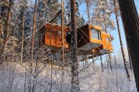 Treehotel durante l'inverno