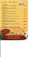 a menu for a restaurant with a picture of food at Schatzn Hof in Pottenstein