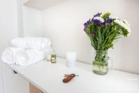 Posteľ alebo postele v izbe v ubytovaní Bridge Apartments