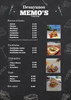 a menu for a mexican restaurant on a blackboard at Mima's Village Cozumel in Cozumel