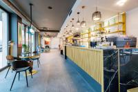 Η κουζίνα ή μικρή κουζίνα στο NOVITA Hotel Sofia FREE UNDERGROUND PARKING