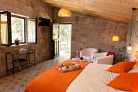 Cama o camas de una habitación en Huerto San Antonio