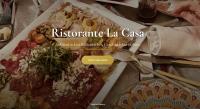 eine Website des Restaurants La Casa mit einem Teller Essen in der Unterkunft Hotel Haus Niggemann in Hattingen