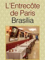 een rij tafels in een restaurant met woorden graduate de paris brasilia bij Complexo DF PLAZA Shopping - Stay in Brasilia's best complex in Brasilia