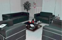 a living room with two couches and a table at Skala Traveling Hotel in Cuiabá