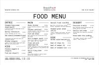 een bon voor een menukaart met de woorden 'foodmenu' bij BreakFree Wirrina Cove in Wirrina Cove