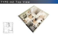 a rendering of a top view of a floor plan at Happy Place Official in Nai Yang Beach