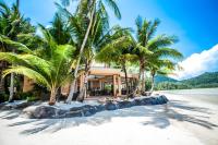 a resort on a beach with palm trees on the beach at Amore Villa by Utalay Koh Chang in Ban Khlong Son