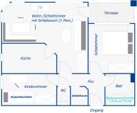 Plan piętra w obiekcie Ferienwohnung Salzburg