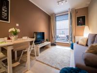Televízia a/alebo spoločenská miestnosť v ubytovaní Apartament nad Wisłą