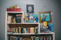 Die Bibliothek im Hostel