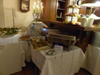 a buffet of food on a table with plates of food at Hotel &amp; Restaurant ,,Zur Alten Oder&quot; in Frankfurt-Oder in Frankfurt Oder