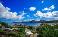 a view of the ocean from a resort at Villa Eugénie in Gustavia