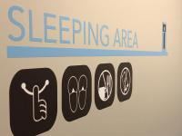 a sign for a sleeping area with the words sleepping area at Single Inn - Taipei in Taipei
