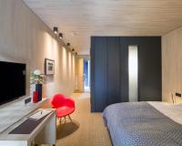 Schloss Auel Boutique Hotel & Design Golf Lodgeにあるベッド