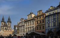 Nespecifikovaný výhled na destinaci Praha nebo výhled na město při pohledu z apartmánu