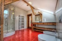 a bathroom with a shower and a toilet and a sink at Residence St Havel Prague Old Town in Prague