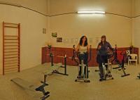 two women standing in a gym with exercise equipment at Résidence &quot;Le Golfe Bleu&quot; in Roquebrune-Cap-Martin