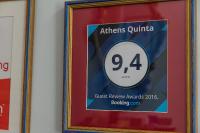 Certifikát, ocenenie alebo iný dokument vystavený v ubytovaní Athens Quinta