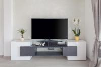 Televízia a/alebo spoločenská miestnosť v ubytovaní Modern Apartman Pjero