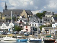 a group of boats are docked in a harbor at Hotel Le Marin in Auray