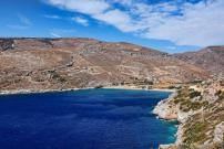 Calme et détente. Vue panoramique mer Égée.