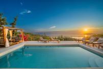 Luxury villa above emblisi beach , with heated pool !