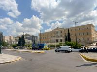 Athens central studio in front of Syntagma metro