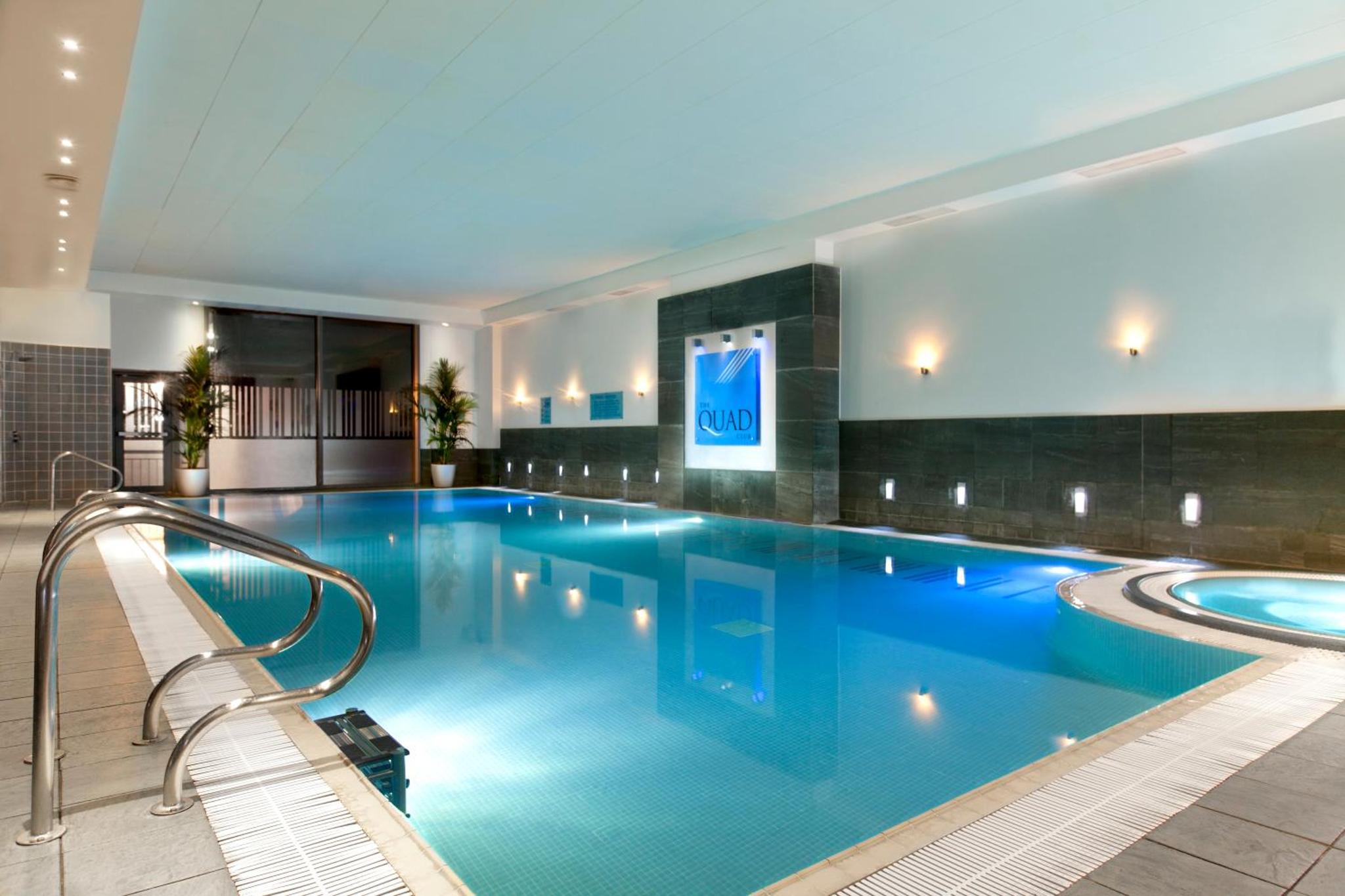 a large swimming pool in a hotel at Crowne Plaza London - Docklands by IHG in London