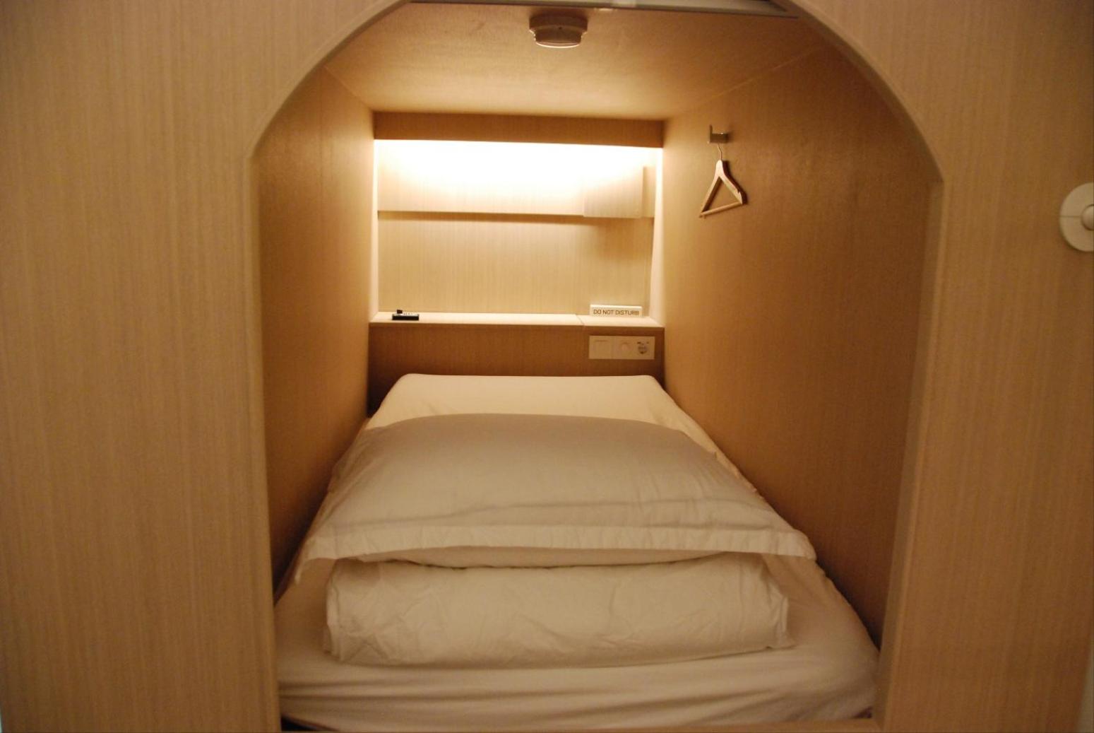 What is a capsule hotel?