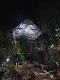 Hut with attached toilet & balcony