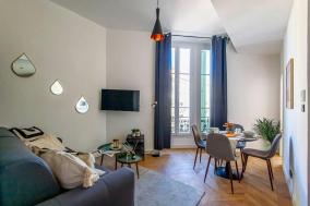 Elegant T2 renove 4 Pers, Centre Nice, Climatise