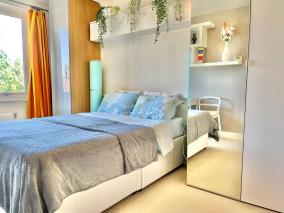 Two bedroom flat with a sofa bed living room