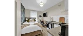 Green Reverie: Stylish Studio Escape
