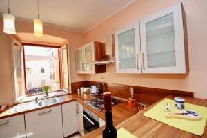 Kuchyň nebo kuchyňský kout v ubytování Apartment Martina + 33 fotografií
