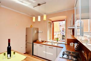Kuchyň nebo kuchyňský kout v ubytování Apartment Martina