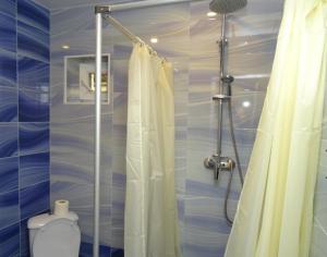 アドレルにあるA320 Guest Houseのバスルーム(シャワーカーテン、トイレ付)