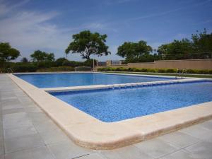 a large swimming pool with blue water at Descansa Y Disfruta De Las Mejores Playas in Arenales del Sol