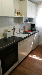 Η κουζίνα ή μικρή κουζίνα στο Ferienwohnung Adelsberg
