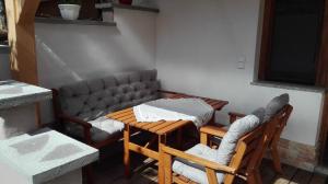 Predel za sedenje v nastanitvi Ferienwohnung Brugger