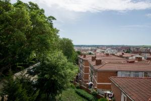 Blick auf eine Stadt mit Gebäuden und Bäumen in der Unterkunft Vut Duplex La Puebla Parking gratis in Burgos