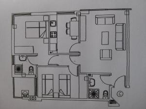 Plan piętra w obiekcie Apartamento Dicar