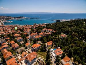 an aerial view of a city and the ocean at Apartments Lavanda & Rozmarin in Split
