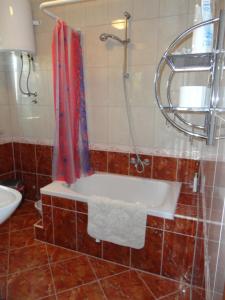 a bathroom with a shower and a bath tub at Apartment Villa Green Court in Korčula +40 photos